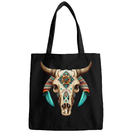 Cow Pet Aztec cow skull men women 08 Bags