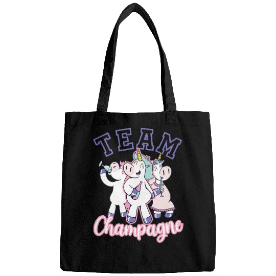 Unicorn Pet Team Champagne EVJF Unicorn Humour Team Bride Bags