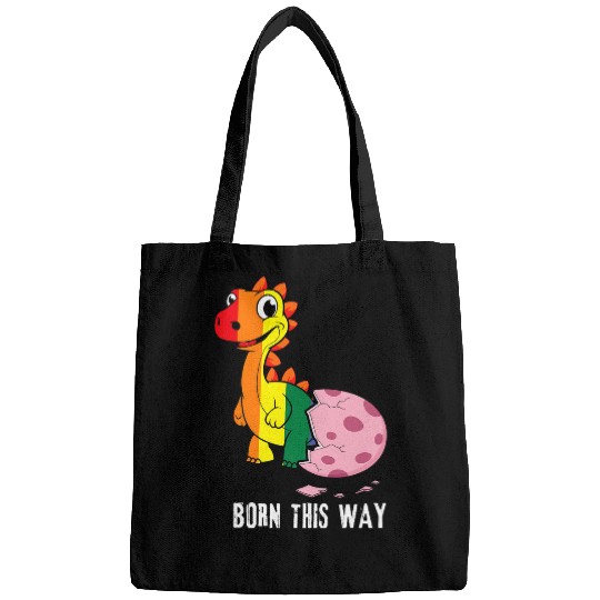 Dinosaur Pet LGBT Rainbow Dinosaur Egg Born Gay Pride LGBTQ LGBT Pride Month Bags
