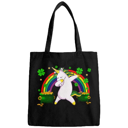 Unicorn Pet  Unicorn Rainbow Shamrock Funny St Patricks Day Bags