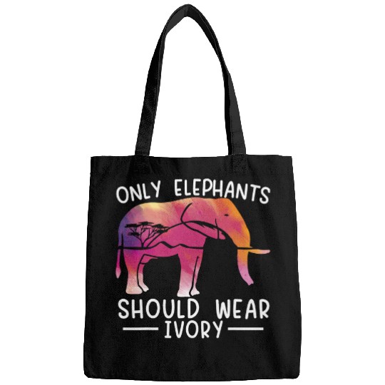 Elephant Mammal Only Elephants Should Wear Ivory Zoo Animal Zookeeper 7 Bags