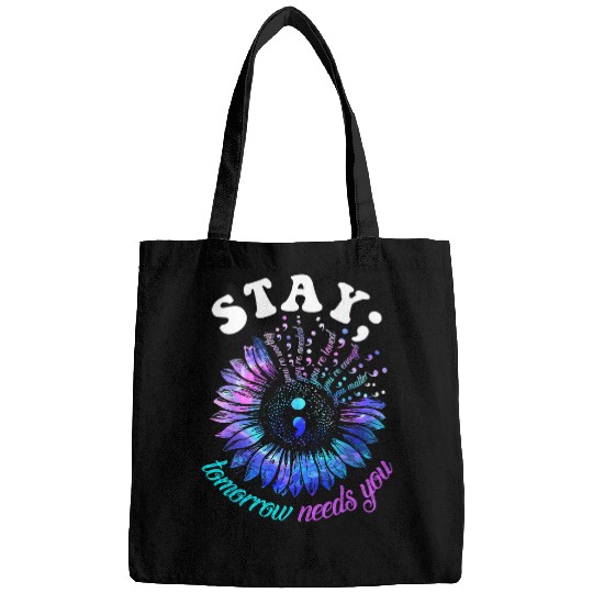 suicides Prevention 988 stay tomorrow needs you mental health Bags