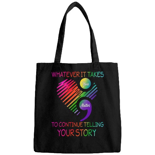 suicides Prevention 988 Ribbon You Matter Whatever It Takes Bags