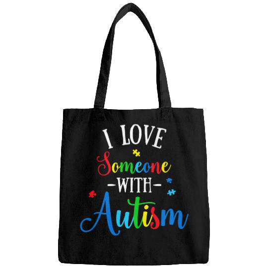 Autism Puzzle I Love Someone with Autism Awareness Men Women Kids 1 Bags