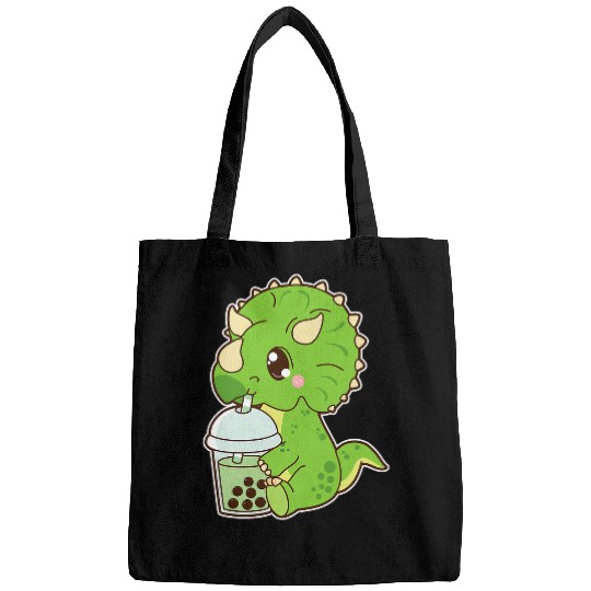 Dinosaur Pet Cute Boba Triceratops Dinosaur Matcha Green Bubble Milk Tea Bags