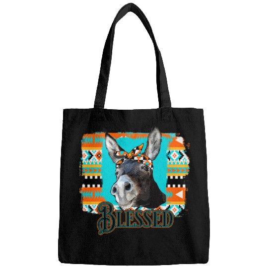 Donkey Pet blessed aztec bandana donkey farm animals farming farmer mom Bags