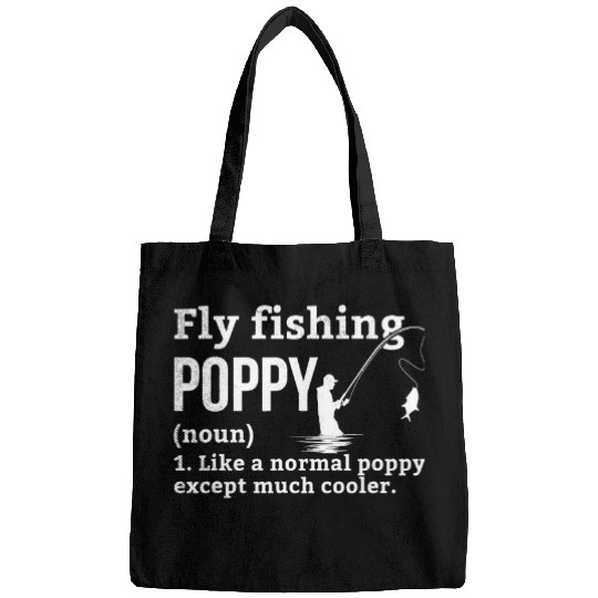 Fishing Fun Fly Fishing POPPY funny definition theme Bags
