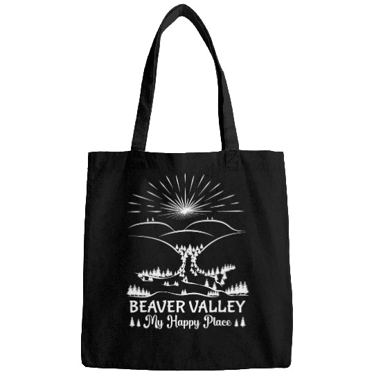 Beaver Pet My Happy Place Funny Beaver Valley Bags