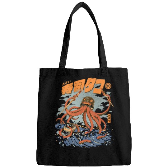 Octopus Pet Tako Sushi Attack Octopus Kaiju SeaFood Squid Wave Japanese Bags