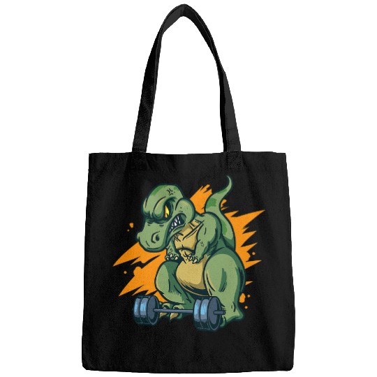 Dinosaur Pet TRex Hates Deadlifts Fitness Tyrannosaurus rexs Dinosaur 1 Bags