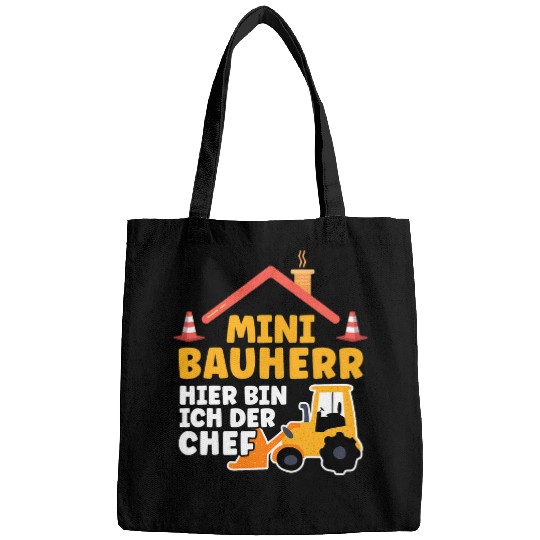 Excavator Fun Mini Bauherr Papas Right Hand Construction Manager Construction Site Bags