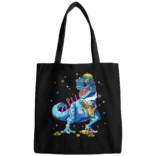 Dinosaur Pet Trex Menorasaurus Happy Hanukkah Menorah Bags