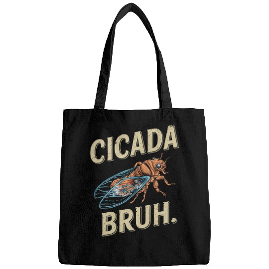 2024 Cicada Invasion Brood XIX XIII Cicada Bruh Retro Bags