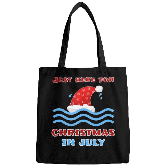 Shark Pet Just Here for Christmas in July Summer Vacation Bags