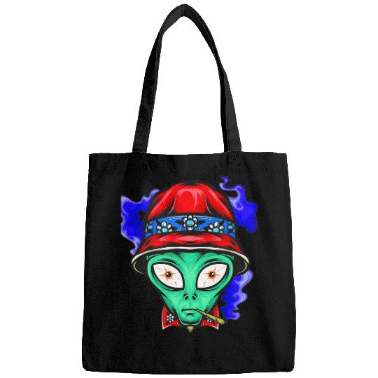 Aliens UFO face Funny Space Planets Galaxy Solar System Bags
