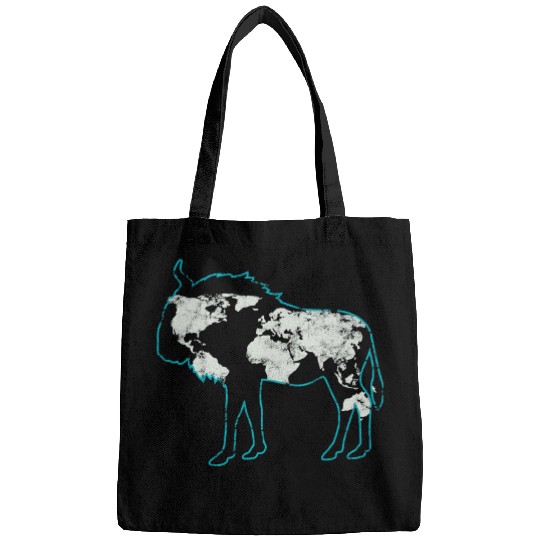 Cow Pet Bisons Buffalo Farmer Animal Nature Cattle Cow Earth Map Bags