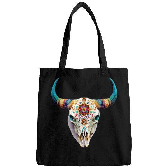 Cow Pet Aztec cow skull men women Bags