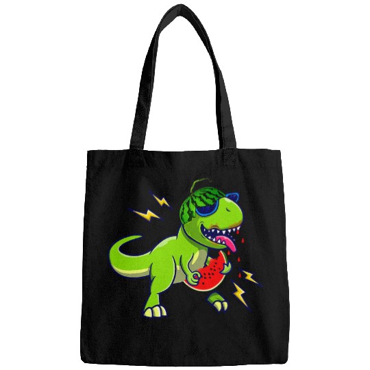 Dinosaur Pet Eating Watermelon One In a Melon T rexs Summer Fruit Bags