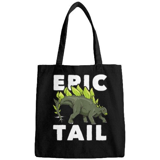 Dinosaur Pet Epic Tail Stegosaurus Funny Dinosaur Lover Reptile Pun Bags