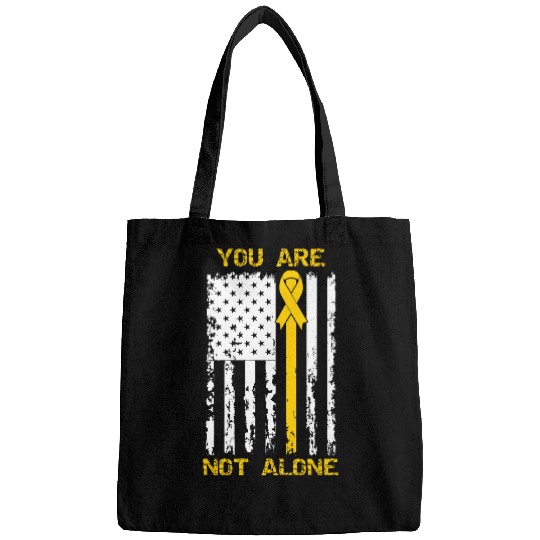 suicides Prevention 988 Ribbon You Are Not Alone suicides Prevention Awareness Yellow Ribbon Bags