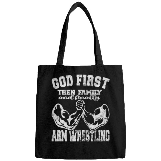 Sport Wrestling God First Then Family And Finally Arm Wrestling Sport Bags