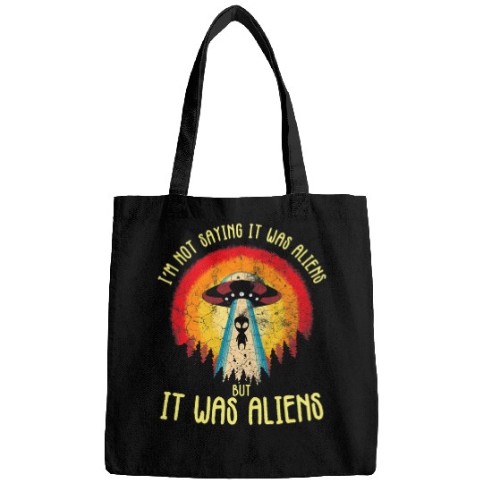 Aliens UFO Funny Astronomy Stars Sun Moon Planets Astronaut Alien 1 Bags