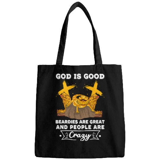 Bearded Dragon Pet Funny Pet Bearded Dragon Lizard Reptile God Is Good Bags