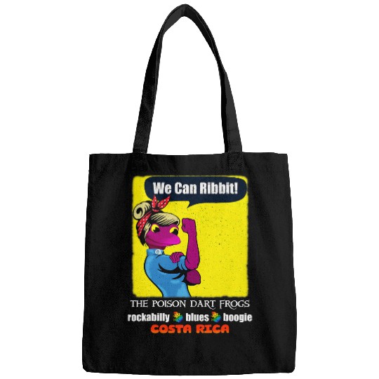 Frog Pet We can Ribbit vintages Rosie the Riveter Distressed Girl Bags