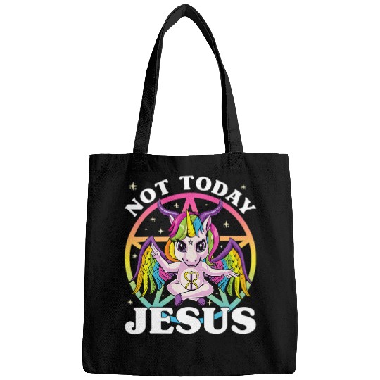Unicorn Pet Satanic Unicorn Not Today Jesus Satan Unicorn Baphomet Sigil Bags