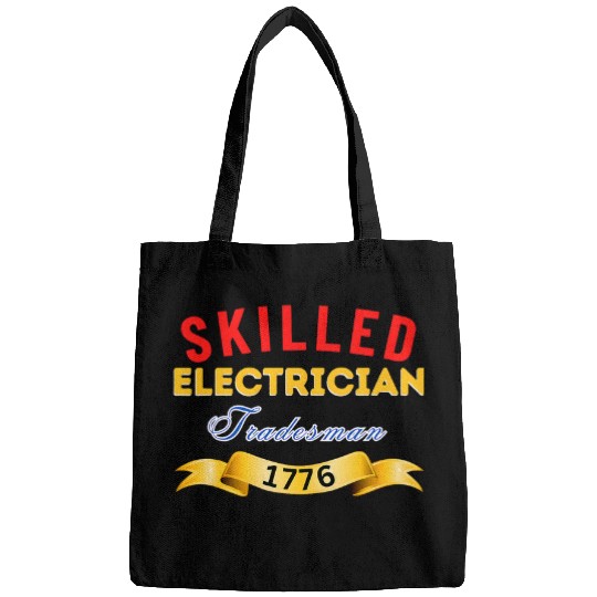 Black Electrician Skilled Designation Black and Proud Bags