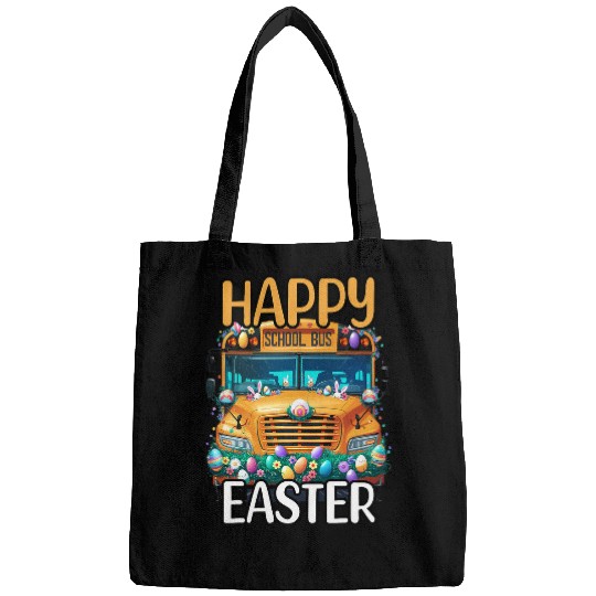 Happy Easter Day School Bus Egg Hunt Sunday Bunny Driver Bags