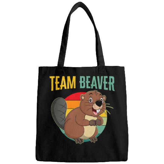 Beaver Pet Team Beaver vintages Retro Cute Beavers Lover Funny Bags