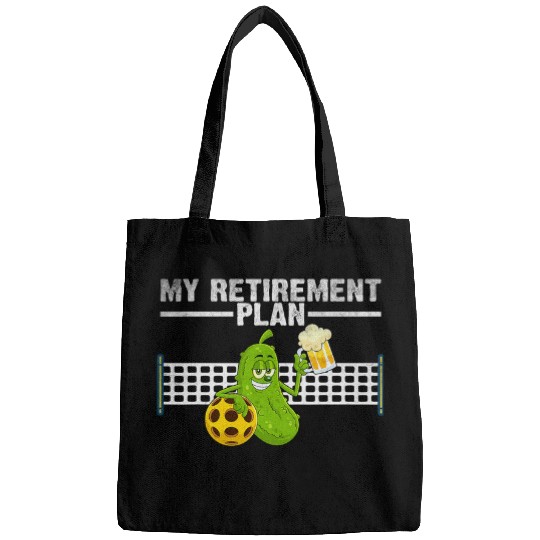 Discover Sport Pickleball My Retirement Plan Funny Pickleball Paddleball Retired Dad Bags