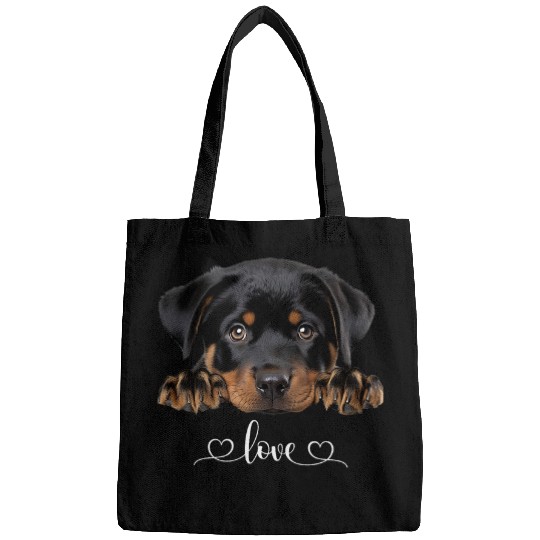 Rottweiler Pet Cute Dog Graphic Love Rottweiler Puppy Bags