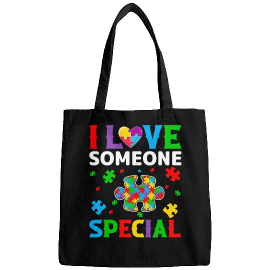 Autism Puzzle I Love Someone with Autism Awareness Men Women Kids 9 Bags