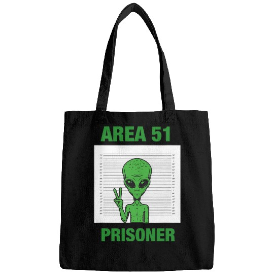 Aliens UFO Area 51 Escape 2Funny alien Mugshot Bags