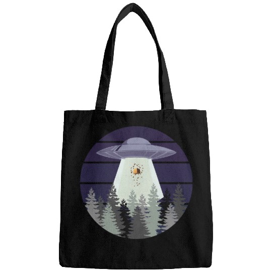 Aliens UFO bee hive abduction by uap 2ufo 2alien art Bags