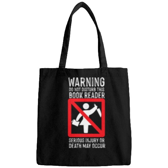 Book Fun Warning Do Not Disturb This Book Reader 1 Bags
