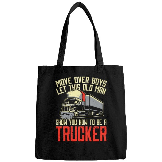 Truck Fun Cap Big Rig Trucking Old Man Trucker Bags