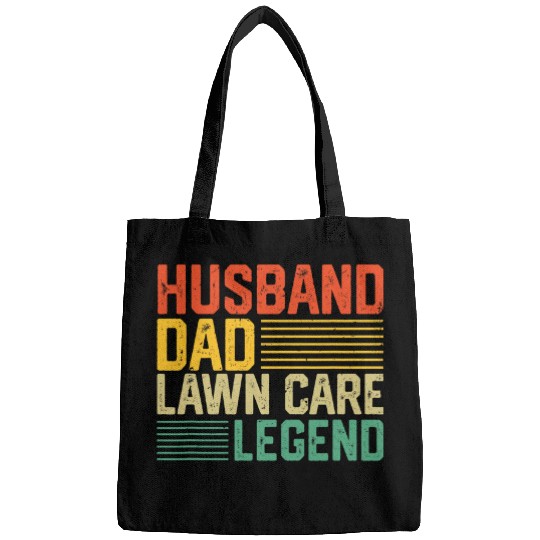 Lawn Mower Fun Mens Funny Husband Dad Lawn Care Legend Mowing Gardener Father Bags