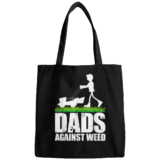 Lawn Mower Fun Mens Dads Against weeds Funny Gardening Lawn Mowing Fathers Day Bags