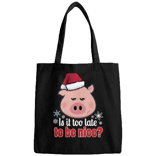 Pig Pet Naughty or Nice Christmas Holiday Xmas Bags