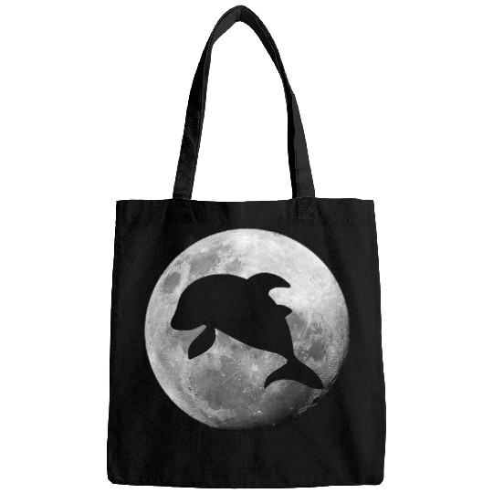 Dolphin Pet Gift Full Moon Night Ocean Sea Life Marine Animals Bags