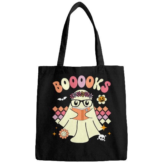 Book Fun cute booooks ghosts read more books teacher halloween Bags