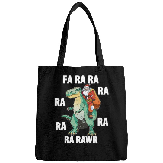 Dinosaur Pet Fa Ra Ra Rawr Santa T rexs Dinosaur Christmas Dino xmass Sing Bags