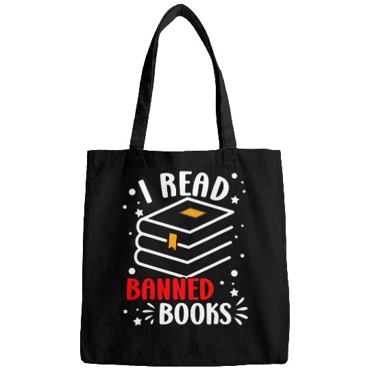 Book Fun I Read Banned Books Funny Readers Bibliophile Librarian Bags
