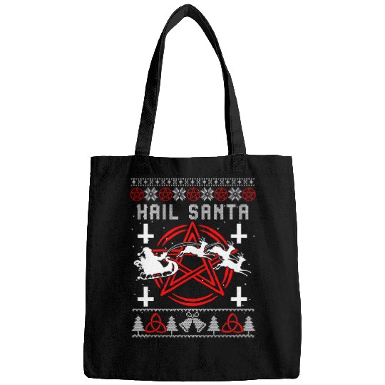 Goats Pet Hail Santa Krampus Christmas Satanism Goats Baphomest Satan Bags