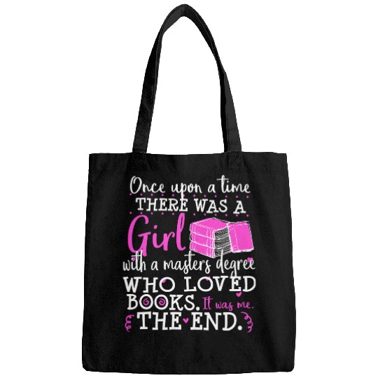 Book Fun Masters Degree Graduation Book Lover Nerd Reader Geek Bags