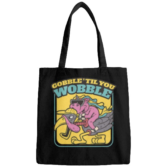 Unicorn Pet Thanksgiving Turkey Unicorn Gobble Till You Wobble Funny Bags