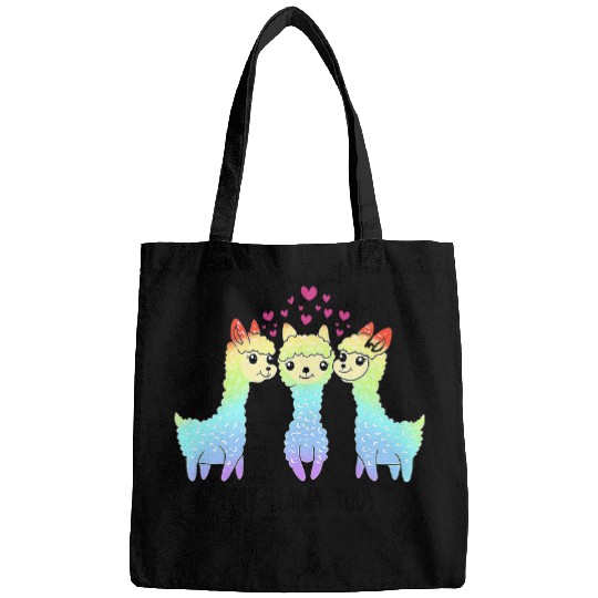 Llama Pet PolyLlamaRous Funny Polyamory For Polyamorous Throuple Bags